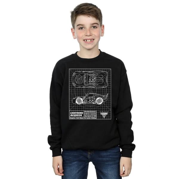 Cars Boys Lightning McQueen Blueprint Sweatshirt