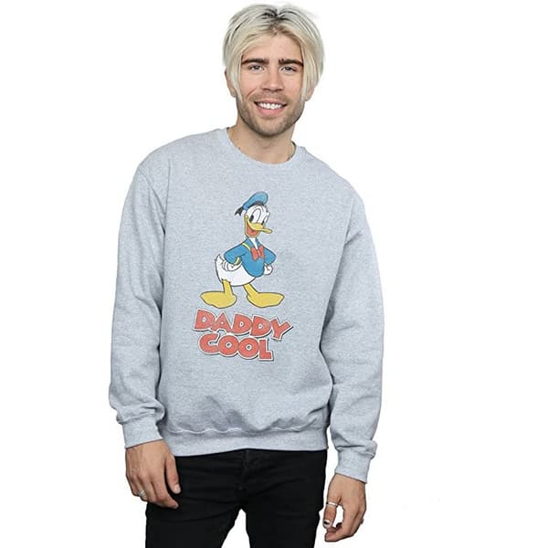 Disney Mens Daddy Cool Donald Duck Sweatshirt