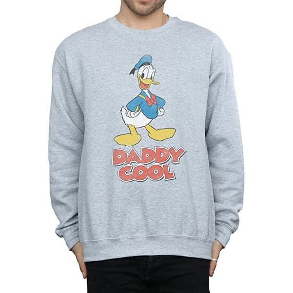 Disney Mens Daddy Cool Donald Duck Sweatshirt