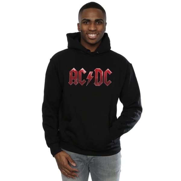 AC/DC Ice Logo - Bomullshoodie för herrar