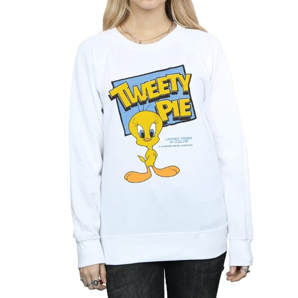 Looney Tunes Womens/Ladies Classic Tweety Cotton Sweatshirt