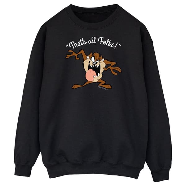 Looney Tunes Mens That´s All Folks Taz Sweatshirt Black XXL
