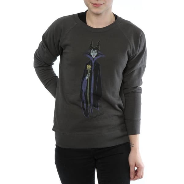 Sleeping Beauty Womens/Ladies Classic Maleficent Heather Sweatshirt