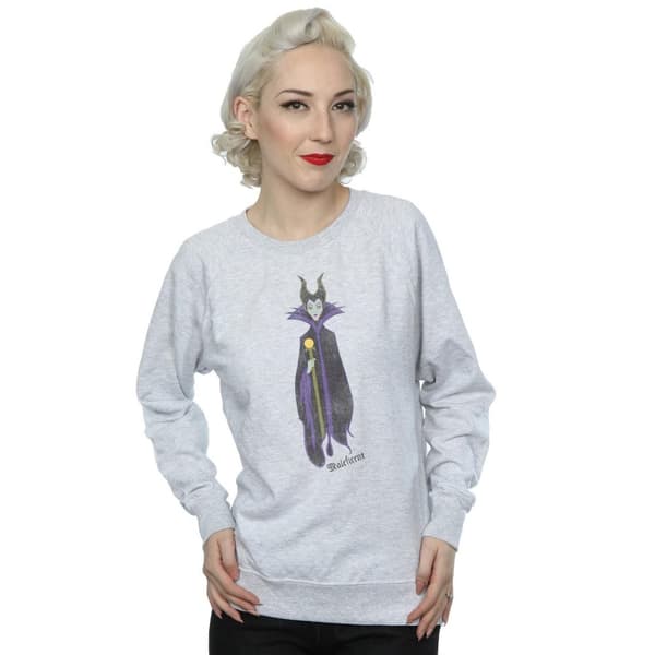 Sleeping Beauty Womens/Ladies Classic Maleficent Heather Sweatshirt