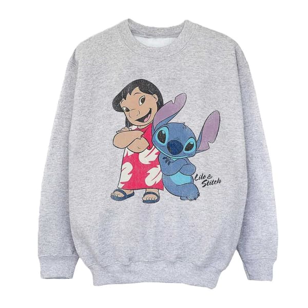 Lilo & Stitch Klassisk sweatshirt för flickor Sports Grey 12-13 Years Lilo & Stitch Klassisk sweatshirt för flickor Sports Grey 12-13 Years