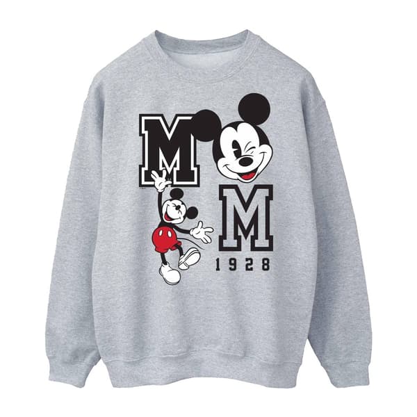 Disney Mens Jump And Wink Mickey Mouse Sweatshirt