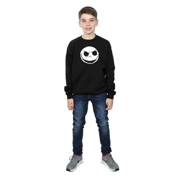 Nightmare Before Christmas Boys Jack Skellington Face Cotton Sweatshirt