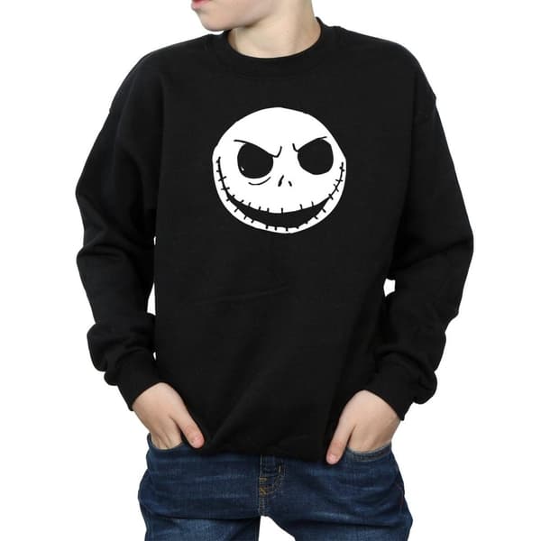 Nightmare Before Christmas Boys Jack Skellington Face Cotton Sweatshirt
