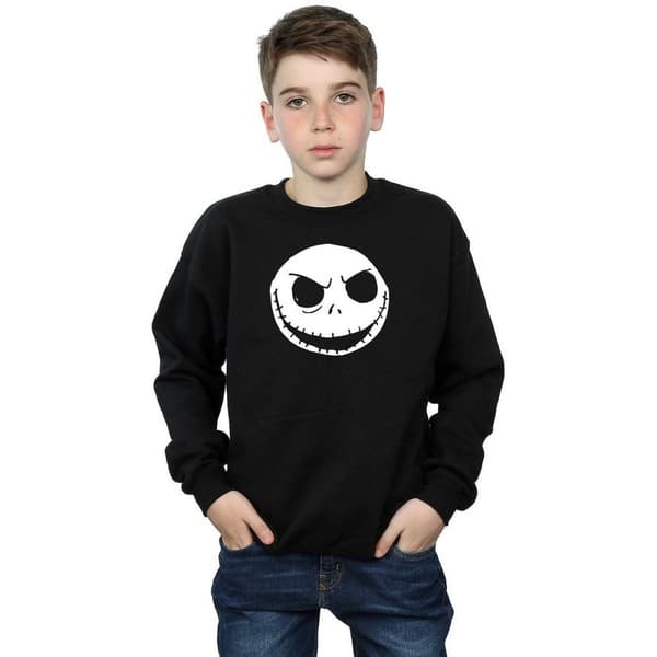 Nightmare Before Christmas Boys Jack Skellington Face Cotton Sweatshirt
