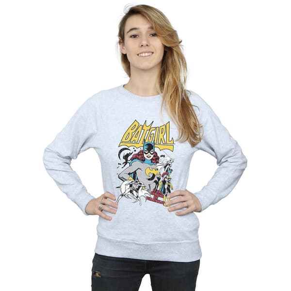 DC Comics Dam/Heroine Or Villainess Batgirl Heather Sweatshirt - Dam