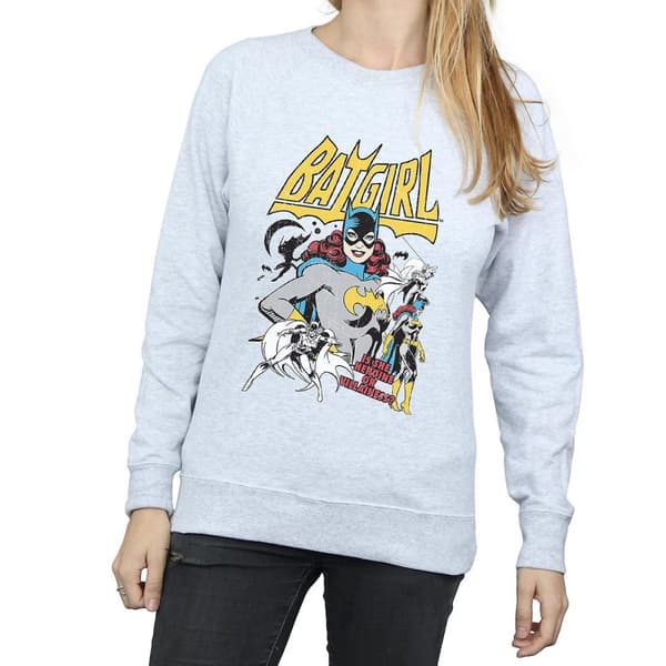 DC Comics Dam/Heroine Or Villainess Batgirl Heather Sweatshirt - Dam