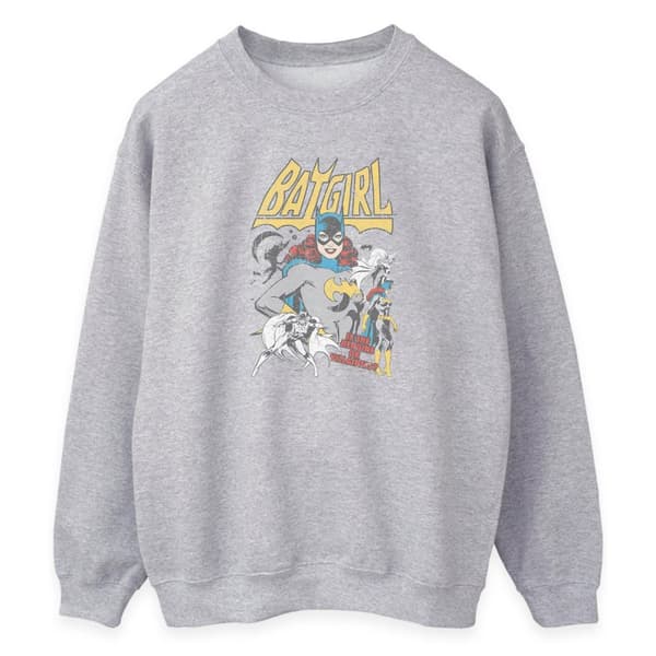 DC Comics Dam/Heroine Or Villainess Batgirl Heather Sweatshirt - Dam