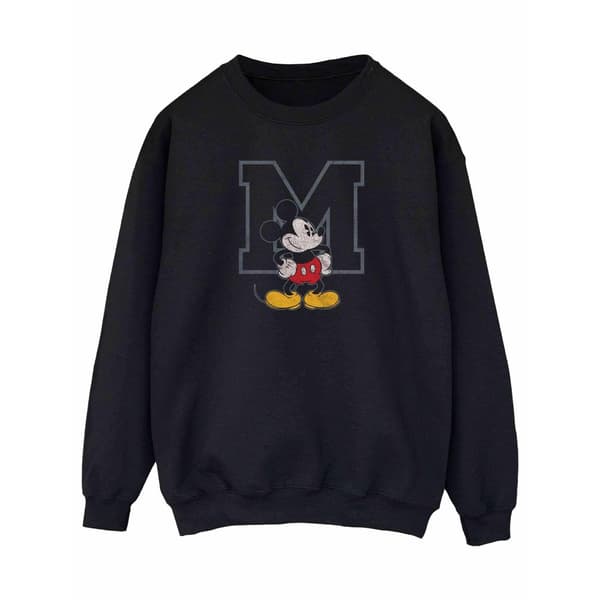 Disney Dam/Tjej Classic M Musse Pigg Sweatshirt Black XXL