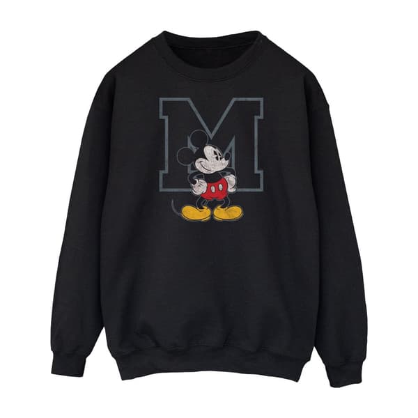 Disney Mens Classic M Mickey Mouse Sweatshirt
