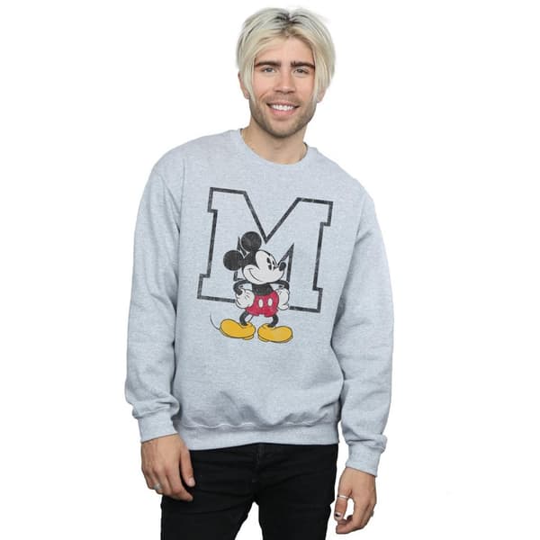 Disney Mens Classic M Mickey Mouse Sweatshirt