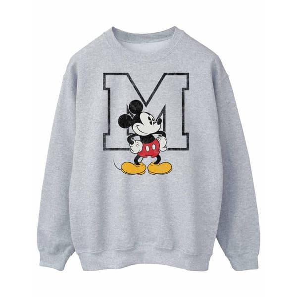 Disney Mens Classic M Mickey Mouse Sweatshirt