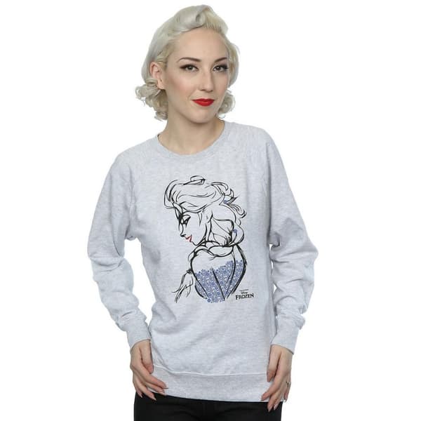 Frozen Womens/Ladies Elsa Sketch Heather Sweatshirt