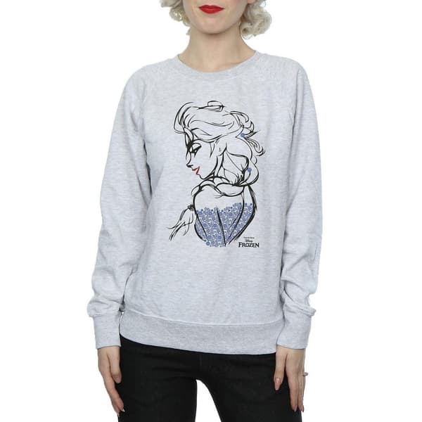 Frozen Womens/Ladies Elsa Sketch Heather Sweatshirt