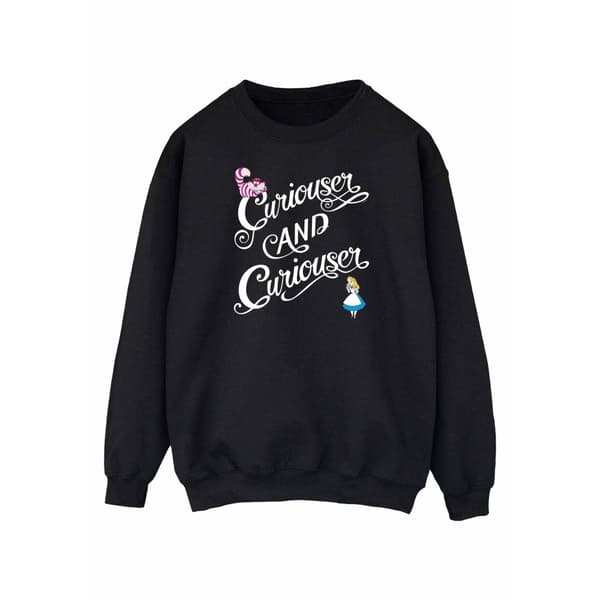 Alice In Wonderland Dam/kvinnor Curiouser - Sweatshirt i bomull