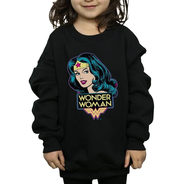 Wonder Woman Girls Head Cotton Sweatshirt