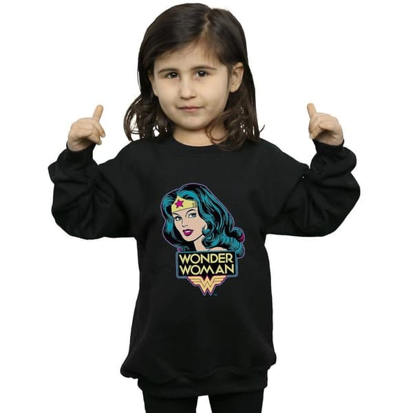 Wonder Woman Girls Head Cotton Sweatshirt