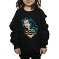 Miniatyrbillede 5 af 5: Wonder Woman Girls Head Cotton Sweatshirt