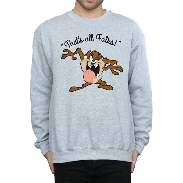 Looney Tunes Mens That´s All Folks Taz Sweatshirt