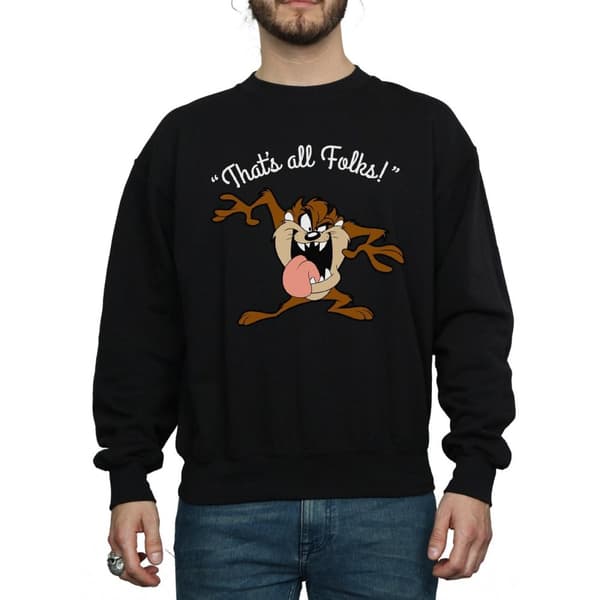Looney Tunes Mens That´s All Folks Taz Sweatshirt
