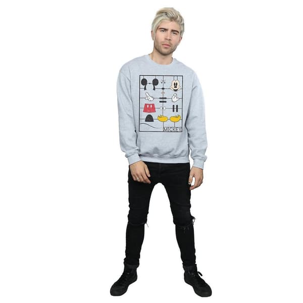 Disney Mens Mickey Mouse Construction Kit Sweatshirt