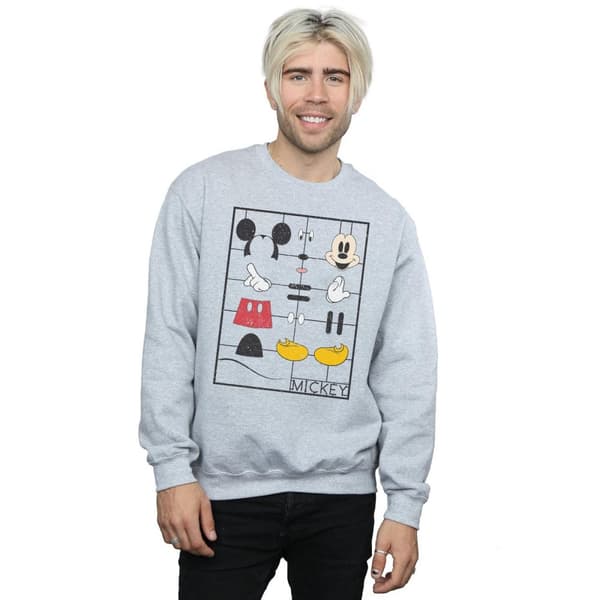 Disney Mens Mickey Mouse Construction Kit Sweatshirt