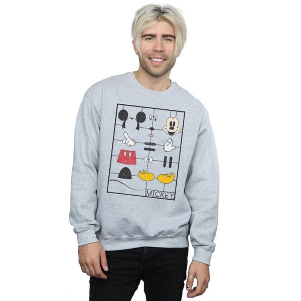 Disney Mens Mickey Mouse Construction Kit Sweatshirt