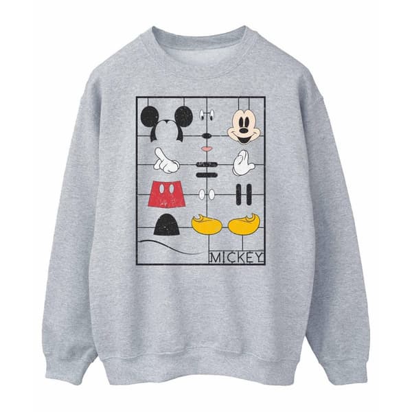 Disney Mens Mickey Mouse Construction Kit Sweatshirt
