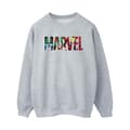 Pikkukuva 1 / 4: Marvel Womens/Ladies Infill Logo Heather Sweatshirt