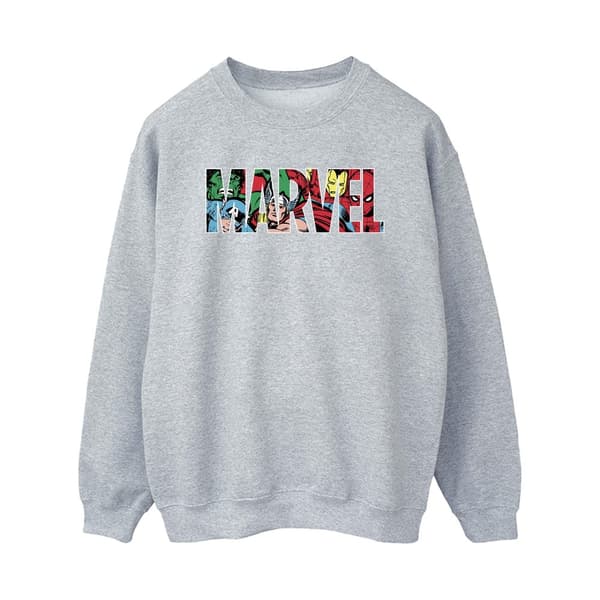 Marvel Womens/Ladies Infill Logo Heather Sweatshirt