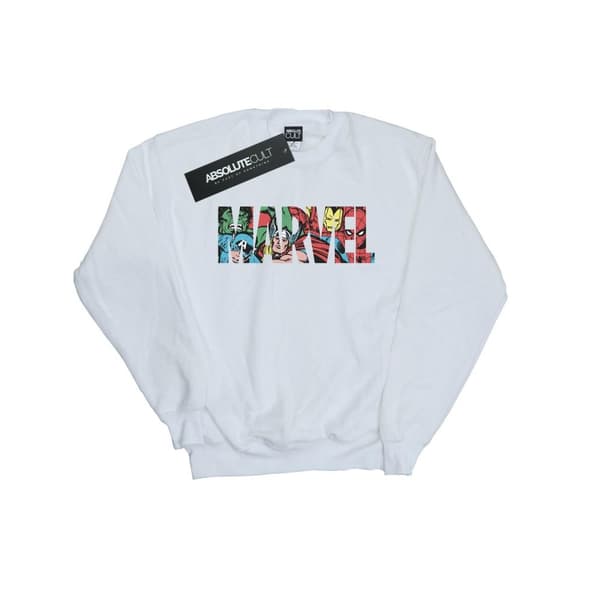 Marvel Womens/Ladies Infill Logo Heather Sweatshirt