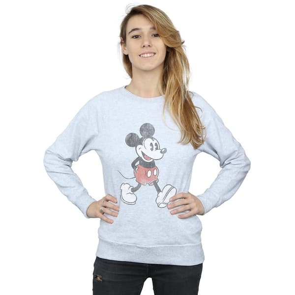 Disney Dam/Tjej Walking Musse Pigg Heather Sweatshirt
