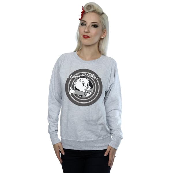 Looney Tunes Womens/Ladies That´s All Folks Porky Pig Sweatshirt