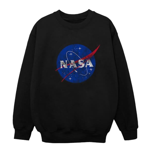 NASA Sweatshirt i bomull med tryckande logotyp för flickor