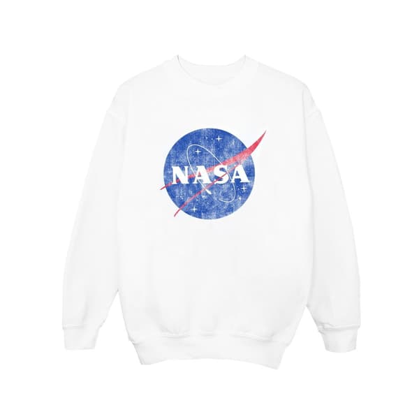 NASA Sweatshirt i bomull med tryckande logotyp för flickor