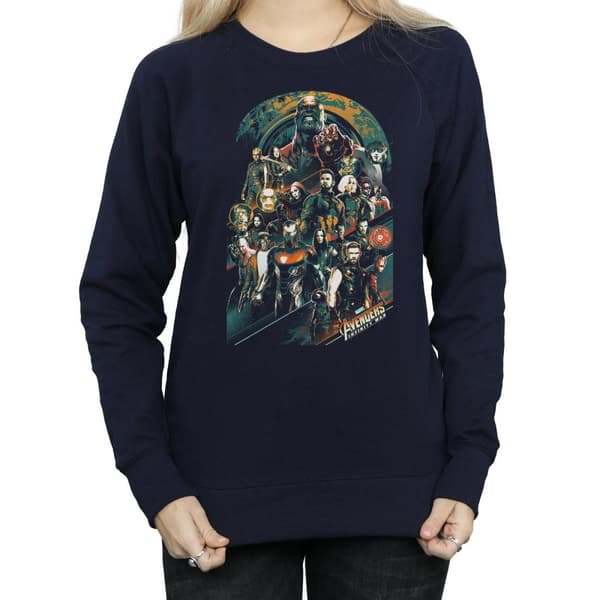 Avengers Infinity War Womens/Ladies Team Cotton Sweatshirt