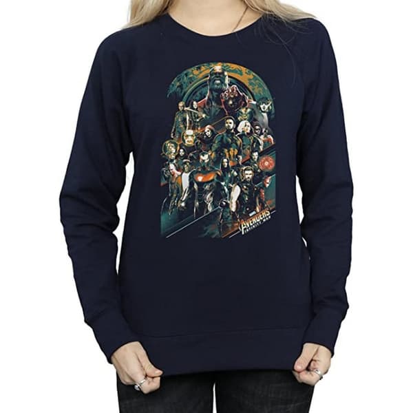 Avengers Infinity War Womens/Ladies Team Cotton Sweatshirt