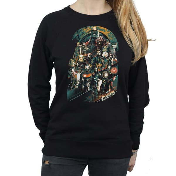 Avengers Infinity War Womens/Ladies Team Cotton Sweatshirt