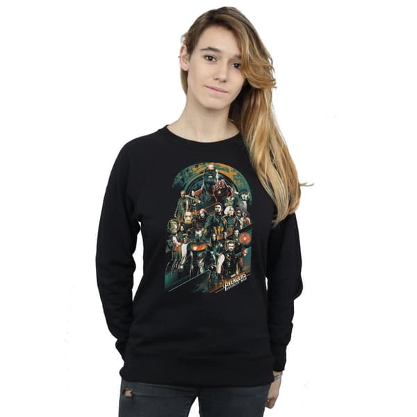 Avengers Infinity War Womens/Ladies Team Cotton Sweatshirt