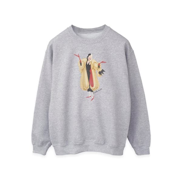 101 Dalmatians Womens/Ladies Classic Cruella De Vil Heather Sweatshirt