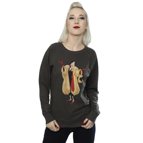 101 Dalmatians Womens/Ladies Classic Cruella De Vil Heather Sweatshirt