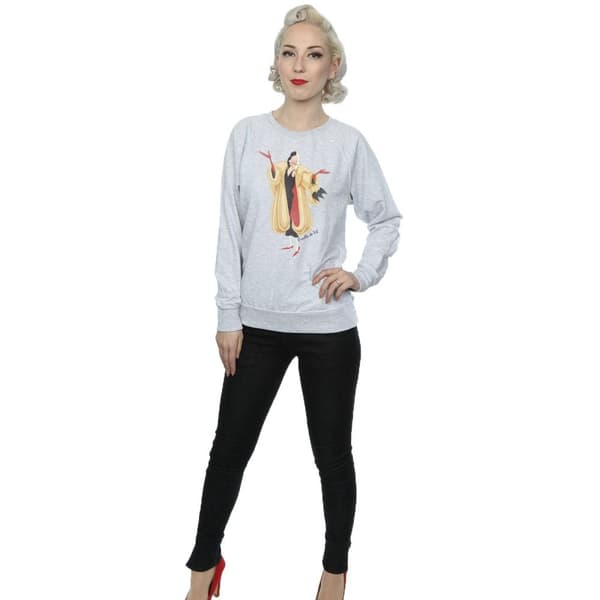 101 Dalmatians Womens/Ladies Classic Cruella De Vil Heather Sweatshirt