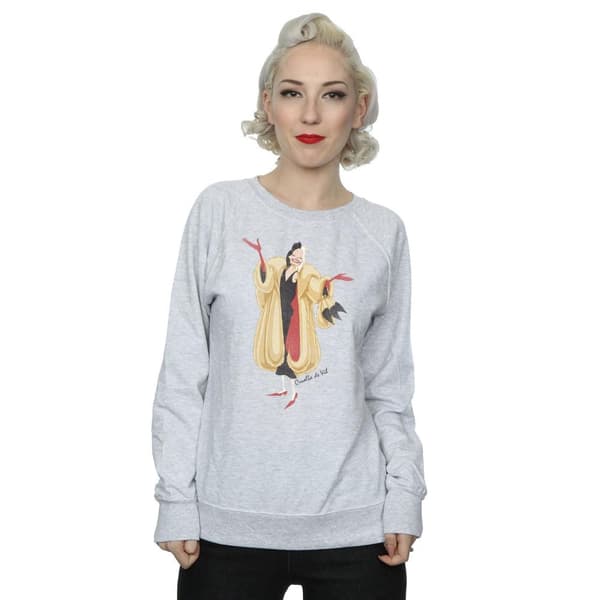 101 Dalmatians Womens/Ladies Classic Cruella De Vil Heather Sweatshirt