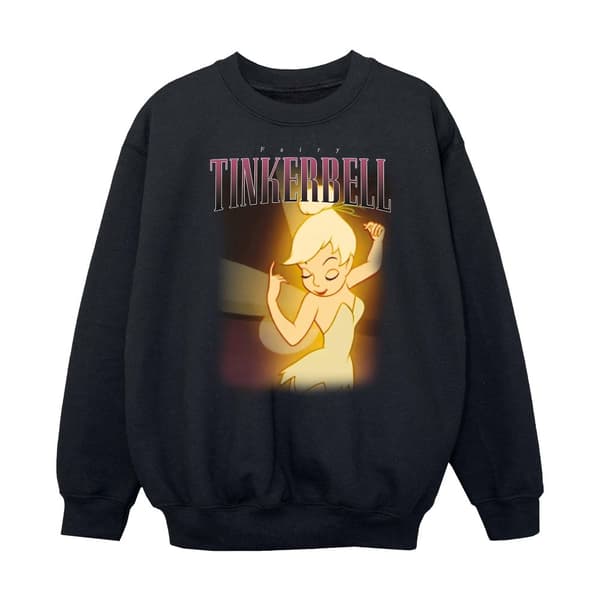 Tinkerbell Girls Montage Sweatshirt Black 7-8 Years