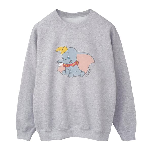Dumbo Dam/Tjej Klassisk Sweatshirt i Heather