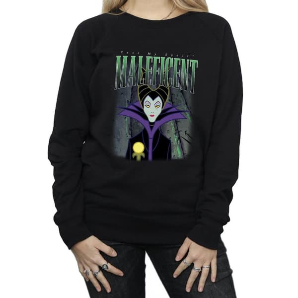 Sleeping Beauty Womens/Ladies Maleficent Montage Cotton Sweatshirt